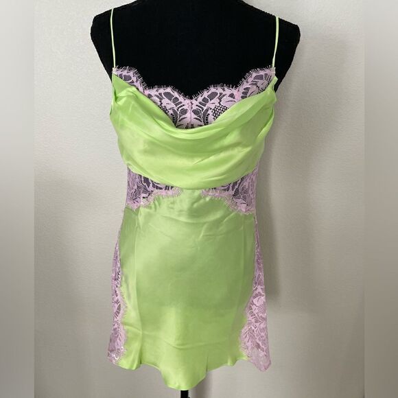 NWT For Love & Lemons Silky Slip Dress - Picture 3 of 14